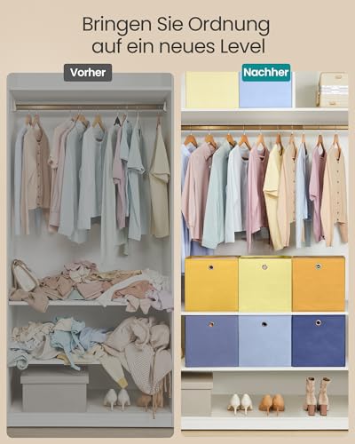 SONGMICS Aufbewahrungsbox, 6er Set, Stoffbox, 33 x 33 x 33 cm – Ansicht 6