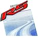 2-P RS Emblem Badge for Camaro, Trailblazer, Malibu, Traverse, Equinox, Impala Chevrolet - Black Red