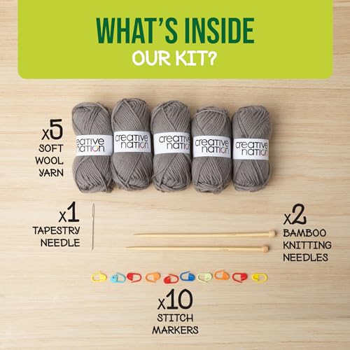Creative Nation 01 Knitting Kit For Beginners Adults thumb #1