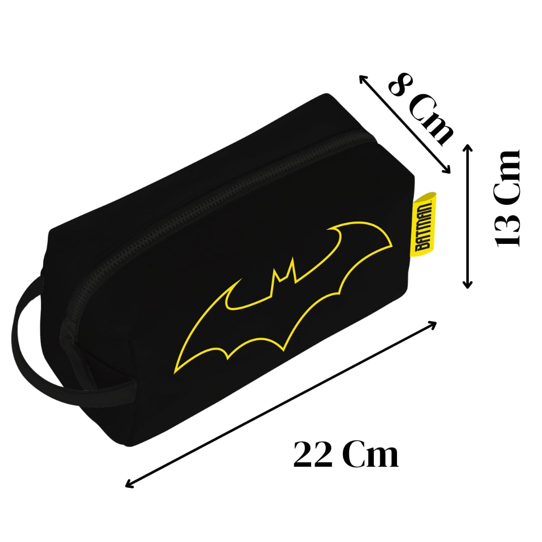 ARDITEX, Batman Beauty Case Impermeabile, Borsa da Toilette per Uomo e Bambino, Astuccio 100% PU, Ideale per organizzare Prodotti per l’Igiene o i tuoi piccoli Oggetti, 3 x 22 x 8 cm