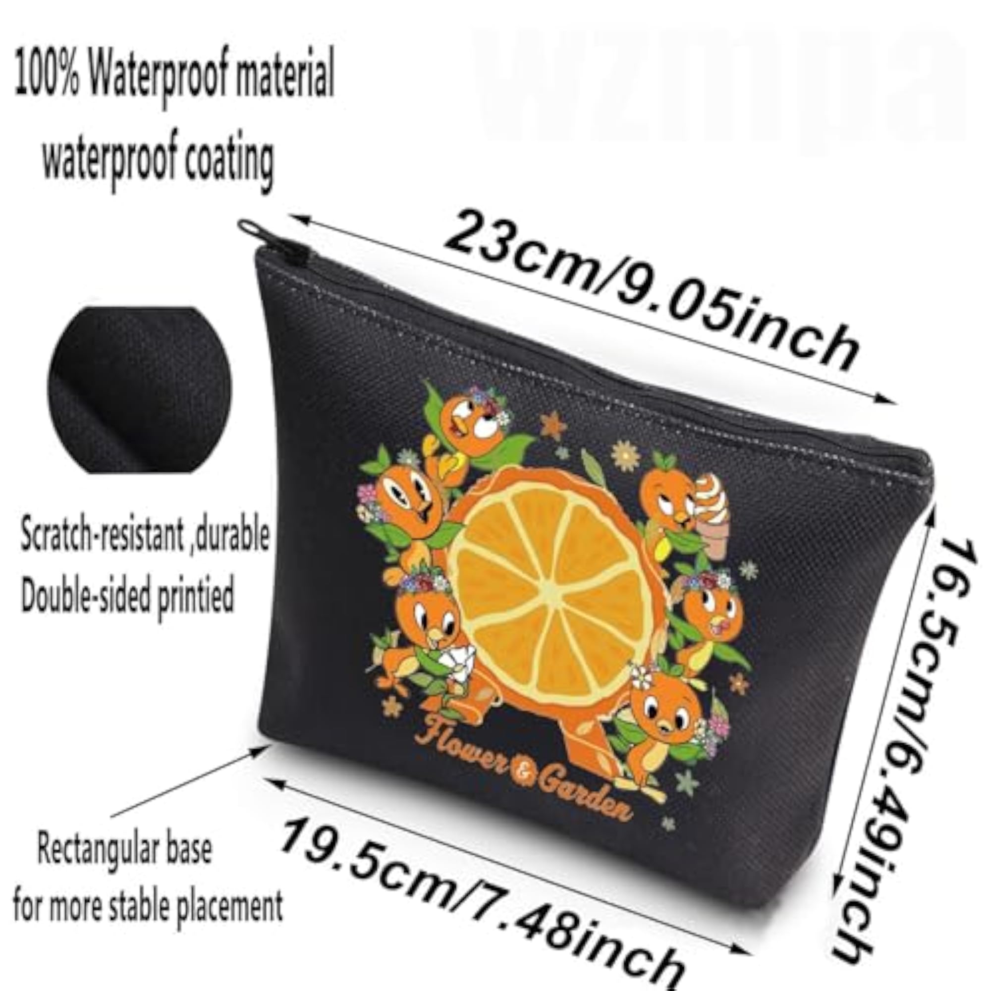 Orange Bird Cosmetic Bag, Perfect Gift for Bird Lovers