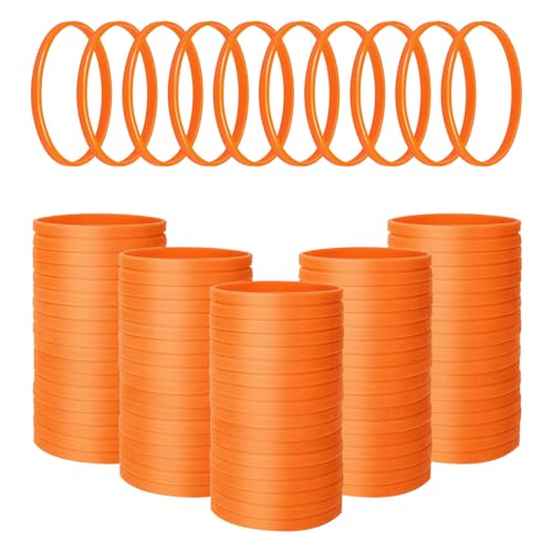 GOGO 100 Pulseras de Silicona Colores Pulseras de Gomas Elasticas para Fiestas Cumpleaños Expositor Graduación Kit Pulseras Silicona 20 x 0,5 cm