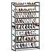 SONGMICS 8-Tier Shoe Rack, Set of 2 Stackable 4-Tier Shoe Organizers for 32 to 40 Pairs of Shoes, Adjustable Flat or Angled Shelves, Cool Gray ULMR08GB