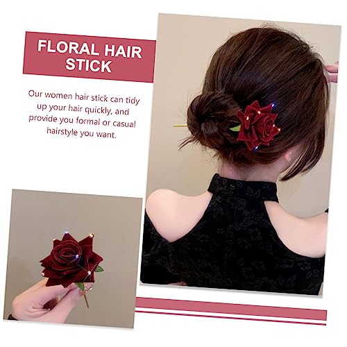 Accessoire Chignon Rouge pour Coiffure Élégante et Occasions