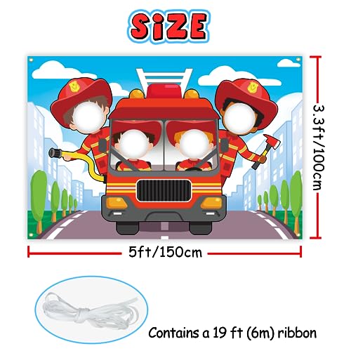 Fondo Fotográfico de Camión de Bomberos 5 x 3.3 ft miniatura 2