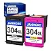 JANMORE Rigenerato Cartucce d'inchiostro Sostituzione per HP 304XL, per HP Envy 5000 5020 5010; DeskJet 2630 2600 2632 3760 2620 2622 3700 3720