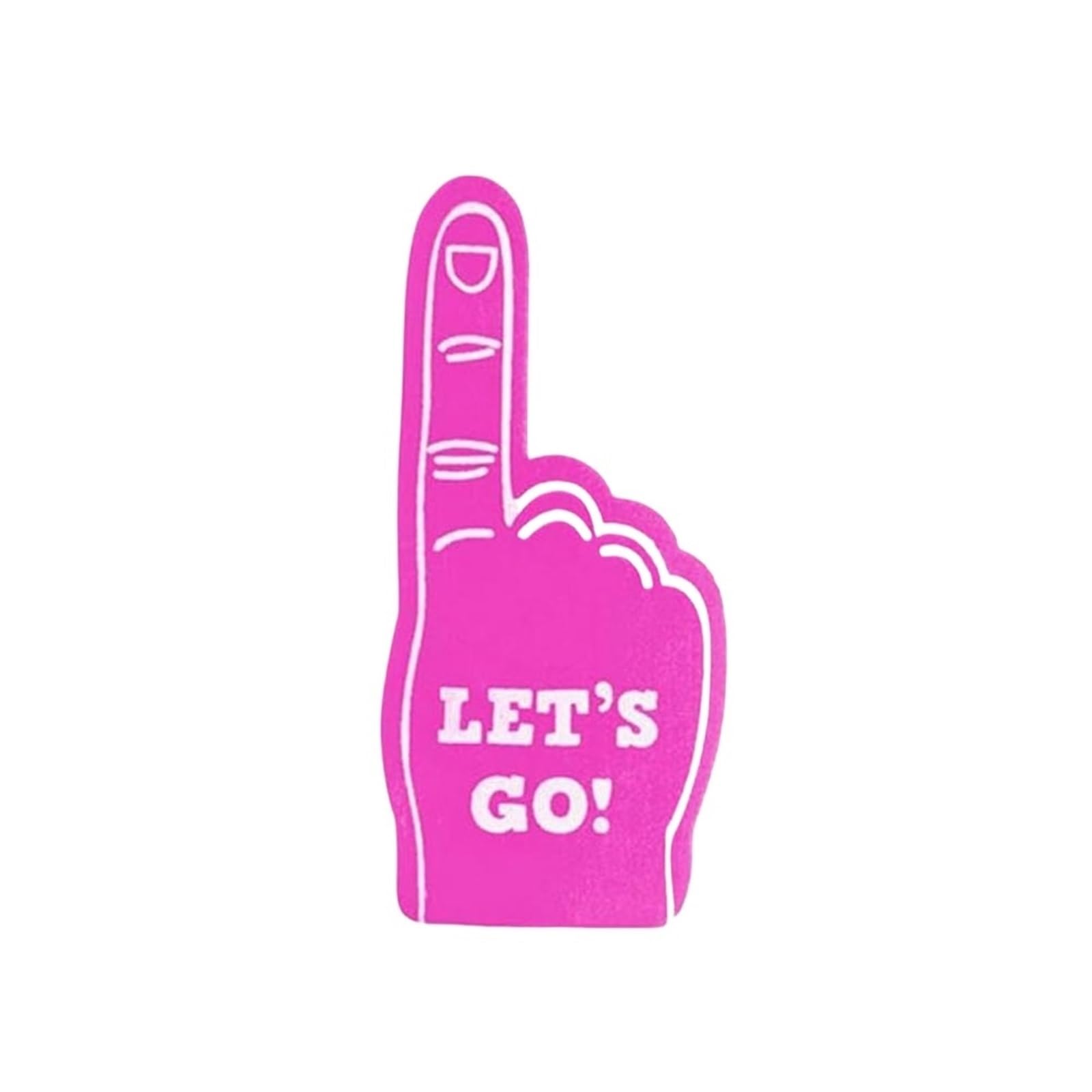 1pc Giant EVA Foam Finger Universal Cheerleading Hand Props Sports Event Cheering Palm Party Number 1 Fans Team Support Tool for Parties Celebration(Pink)