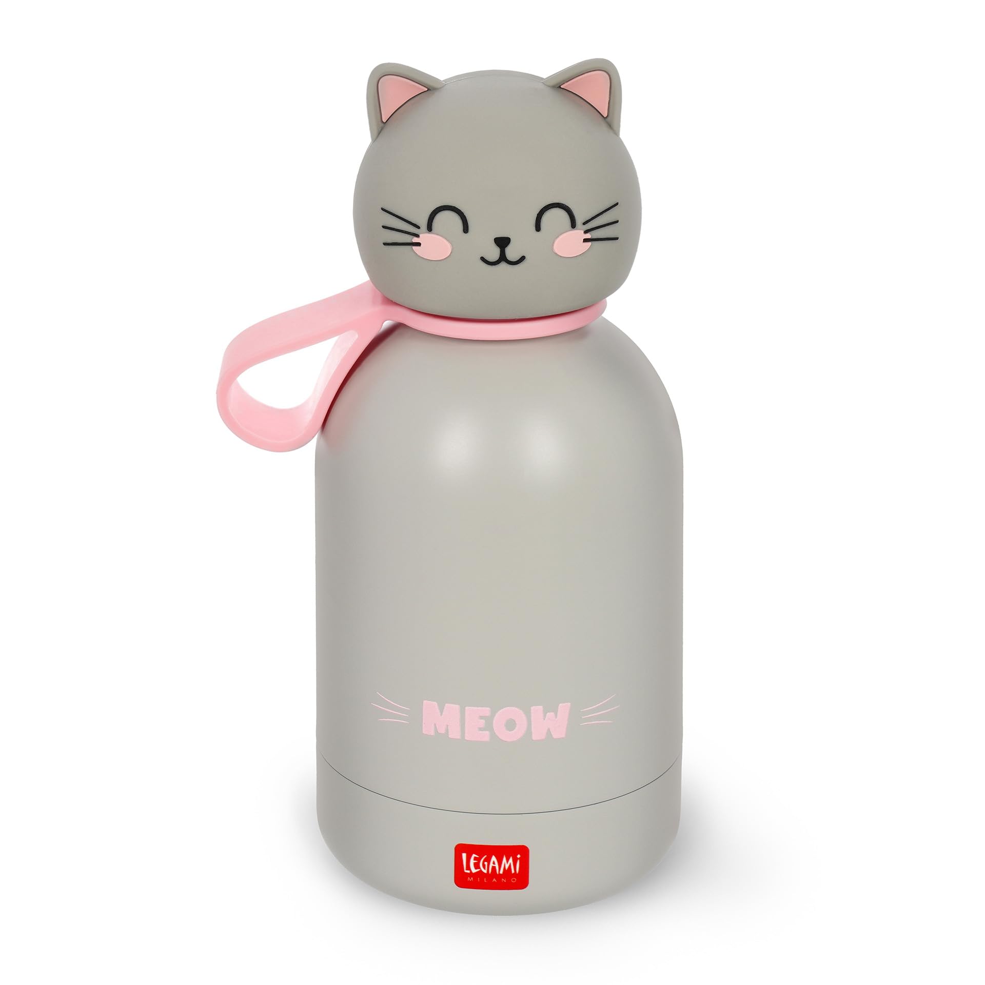 Legami - Borraccia Termica per Bambini Hot&Cold BFF, Tema Kitty, in Inox 18/8 a Doppio Strato con Chiusura ermetica, Conserva il Caldo per 12h e il per Freddo 24h, Capacità 310 ml