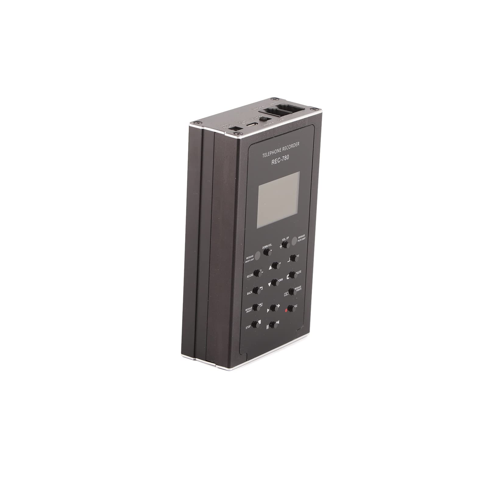 Rejestrator rozmów telefonicznych stacjonarnych z kartą pamięci 32 GB i wtyczką amerykańską 100–240 V, automatyczne i ręczne urządzenie nagrywające, kompatybilne z analogowymi