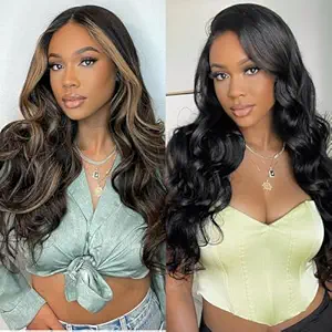 1b/27 Body Wave Lace Front Wigs Human Hair 24 Inch+13x6 Body Wave Lace Front Wigs 32 Inch