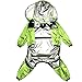 saxz Pet Dog Slicker Impermeable Gear Chaquetas De Lluvia Perro Gato con Capucha con Banda Reflectante Multicolor para Elegir(Color:Verde,Size:Medio)
