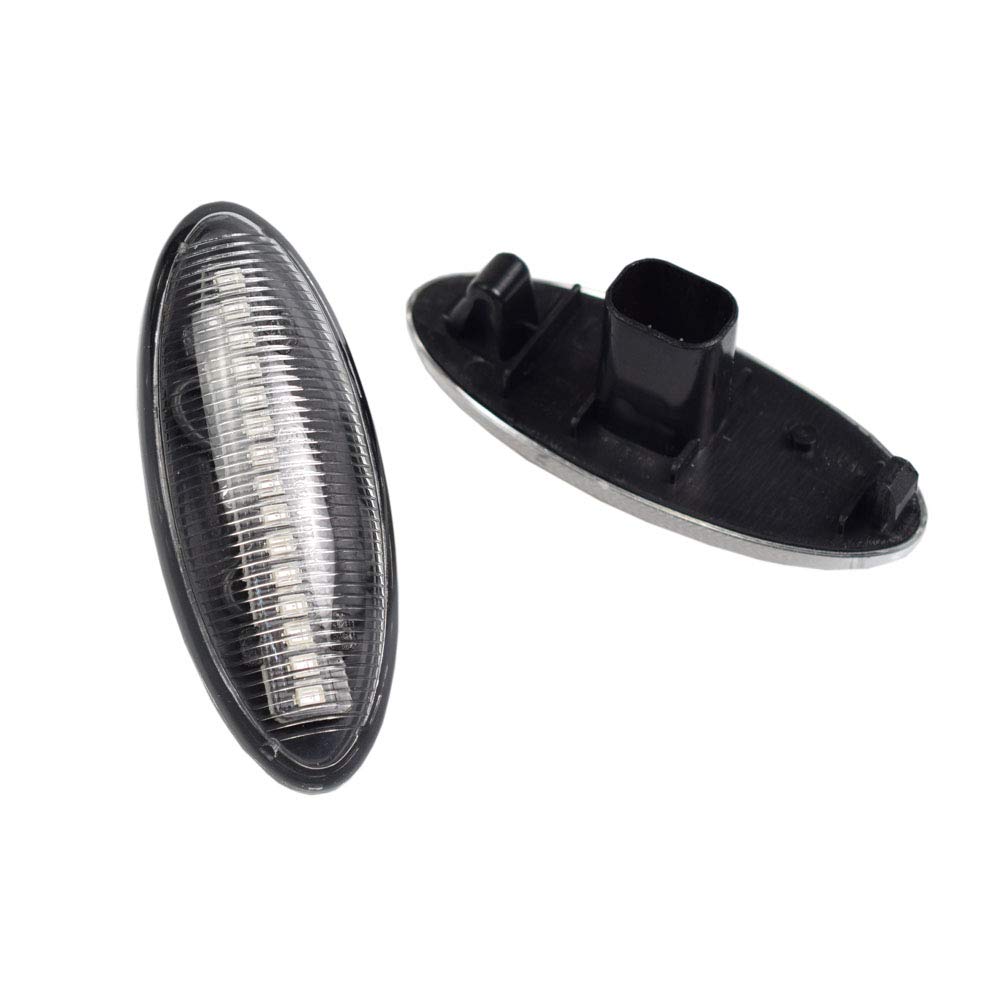 2 indicatori di direzione laterali a LED dinamici per Toyota Yaris COROLLA Auris Mk1 E15 RAV4 Mk3 (bianco)