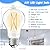 VOLIVO A19 LED Filament Bulbs 60W Equivalent 7W, Dimmable E26 Base 2700K Warm White, Vintage Clear Glass 800LM 80CRI, 6-Pack