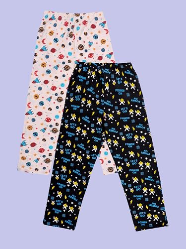 Image of KiddoPanti Boys Printed Pyjama | 100% Cotton Single Jersey Fabric | All Over Printed Design | Relax Fit & Ankle Length | Pyjama Pant