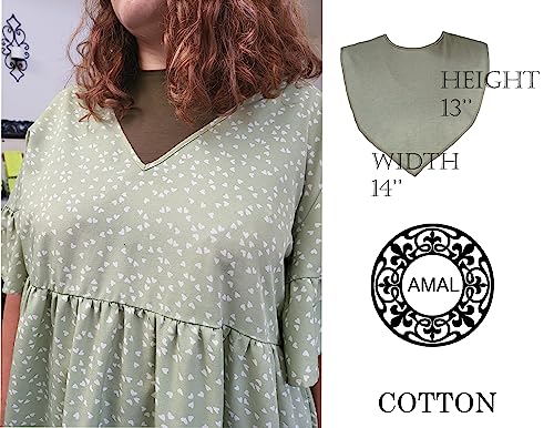 AMAL Muslim. Dickey. Neck Closure. COTTON. Hijab Extensions Neck Cover Under Top. USA. Model B1.3