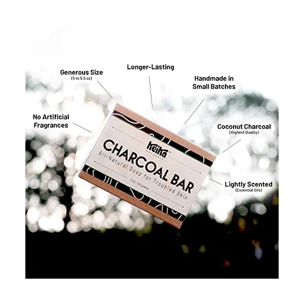 Keika-Naturals-Charcoal-Black-Soap-Bar-for-Acne-Eczema-Psoriasis-Face-Body-Men-Women-Teens-with-Oily-Skin-5-oz Keika Charcoal Black Soap Bar for Eczema, Psoriasis, Face, Body, Men Women Teens with Oily Skin, 5 oz.