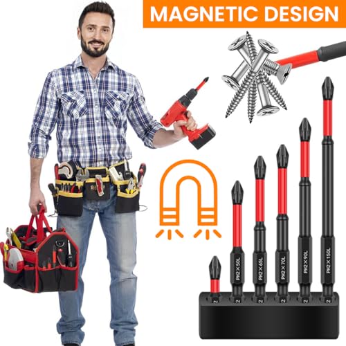 Image of Serplex Set of 12 TS2 Screwdriver Bit Heavy Duty S2 Alloy Steel Hex Shank TS2 Screwdriver Bits with 6 Length Bit for Impact Driver Electric,with Holder