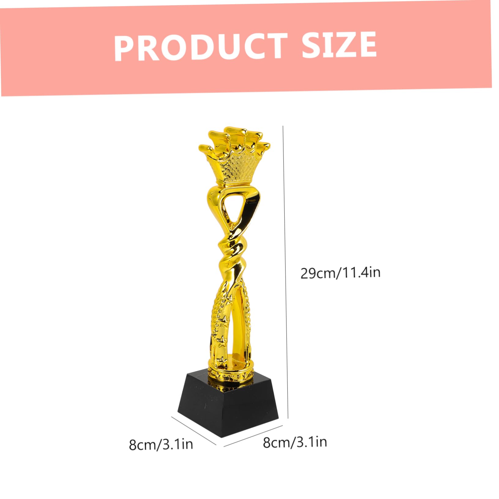 Mipcase Gold Award Trophies Chinese Style Small Trophies for Boys and Girls Crown Design