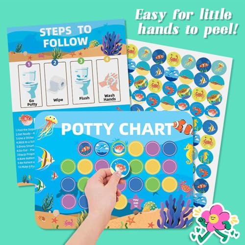 Tableau de récompense pour apprentissage de la propreté avec autocollants rigolos pour tout-petits - 7
