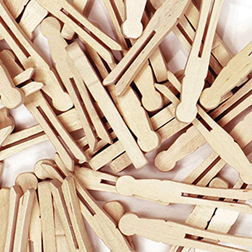 ChenilleKraft Natural Flat-Slotted Clothespins (CKC368501) - Thumbnail 2