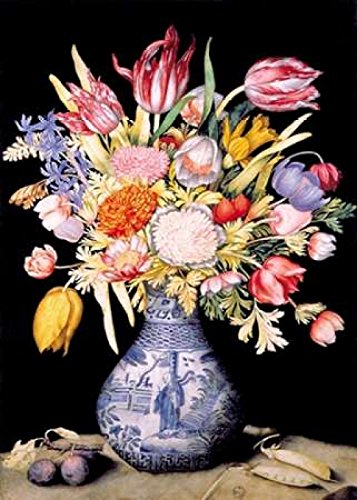 Chinese Vase, Varied Flowers, Prunes Poster Print by Giovanna Garzoni (20 x 28)
