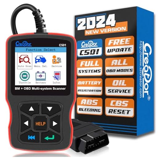 Creator C501 OBD2 Scanner for BMW Mini EPB ABS SRS DPF Oil Reset Multi System Scan Tool with Battery Registration OBDII Code Reader Diagnostic Scan Tool [2022 Version Update of Creator C110+ C310+]