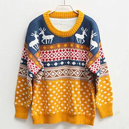 yellow christmas sweater