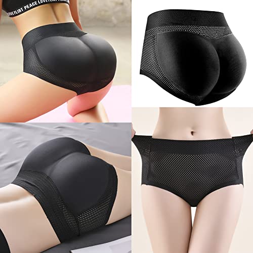 Orimida Butt Lifter Panty Womens Padded Panty Butt Enhancer Fake Buttock Briefs Butt Pad Seamless Booty Pads Hip Enhancer Black #TOP3