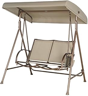 SORARA® Swing Chair 2 Seater | Garden swing seat Canopy Cushioned Outdoor Bench Bed Seat Hammock.