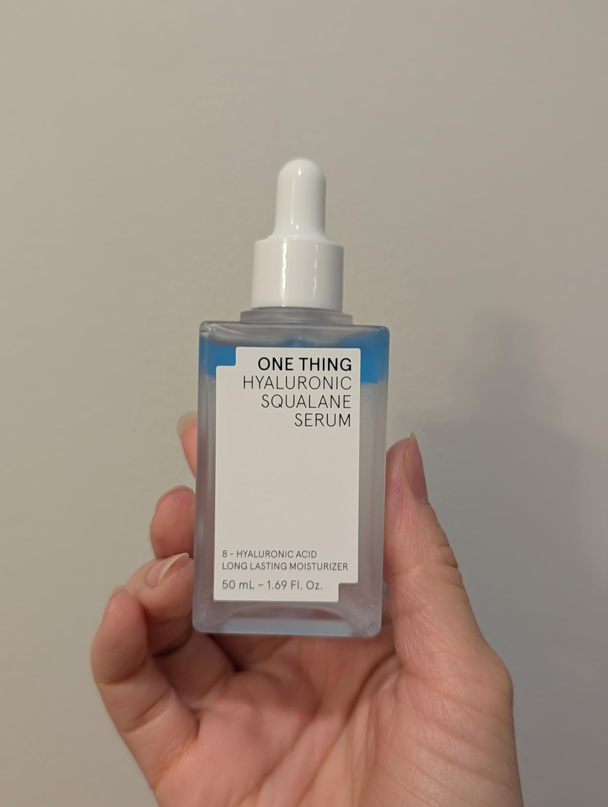 ONE THING Hyaluronic Squalane Serum (1.69 fl.oz / 50ml), Korean Skincare, Hyaluronic Acid, Moisturizing, Oil-moisture Balance, Moisture Inner Dry