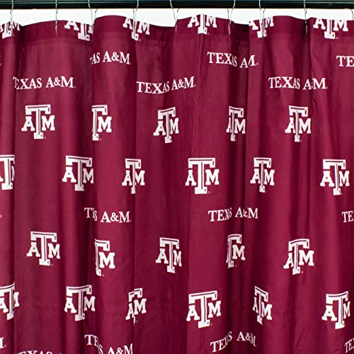 Image of College Covers Everything Comfy Texas A&M Aggies Bright and Colorful Shower Curtain Cover