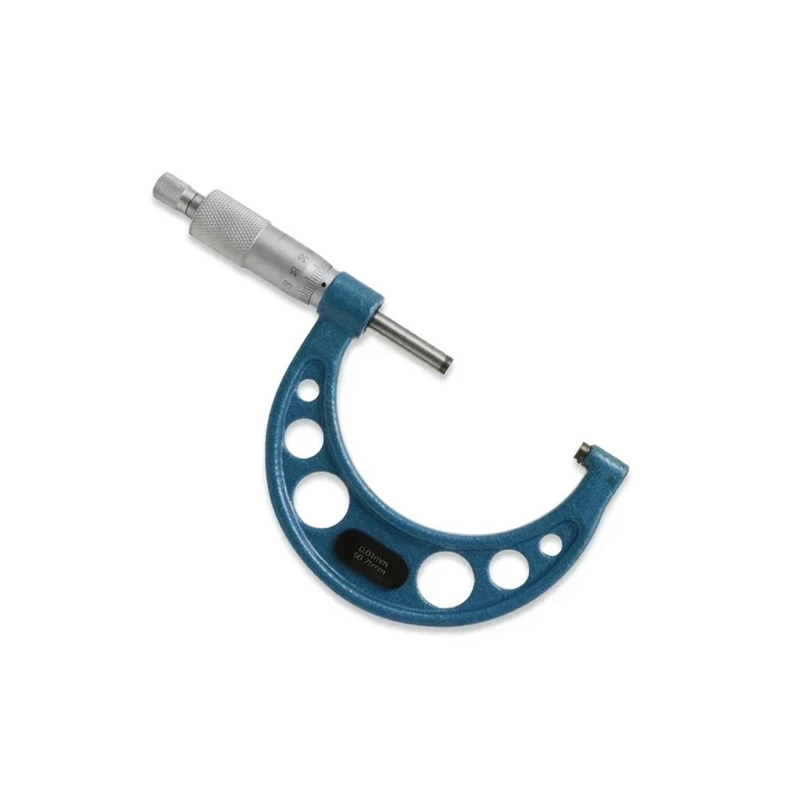 Micrómetro exterior de calibre mecánico, herramienta de medición micrométrica, calibre micrométrico, 0,01 mm, 5201A, azul (125-150 mm)