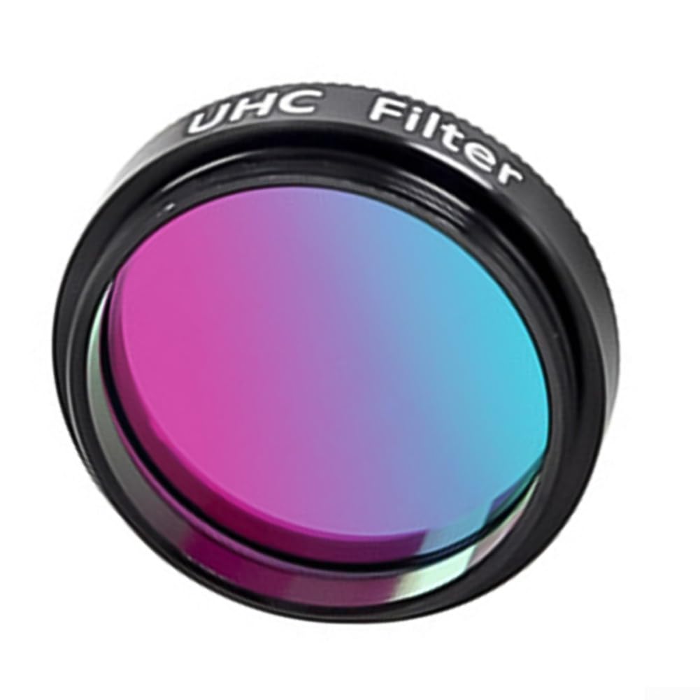UHC Filter 1.25 Inch, Light Pollution Reduction, Aluminum, Optical Glass, Reduce Urban Light Pollution, Nebula Filter For Astronomical Observation Astrophotography