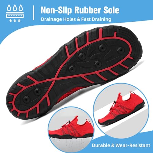 Image of Mishansha Water Shoes for Women Men, Quick-Dry Barefoot Swim Shoes with Drainage Holes, Lightweight Aqua Shoe for Beach Pool River Boating Yoga Walking