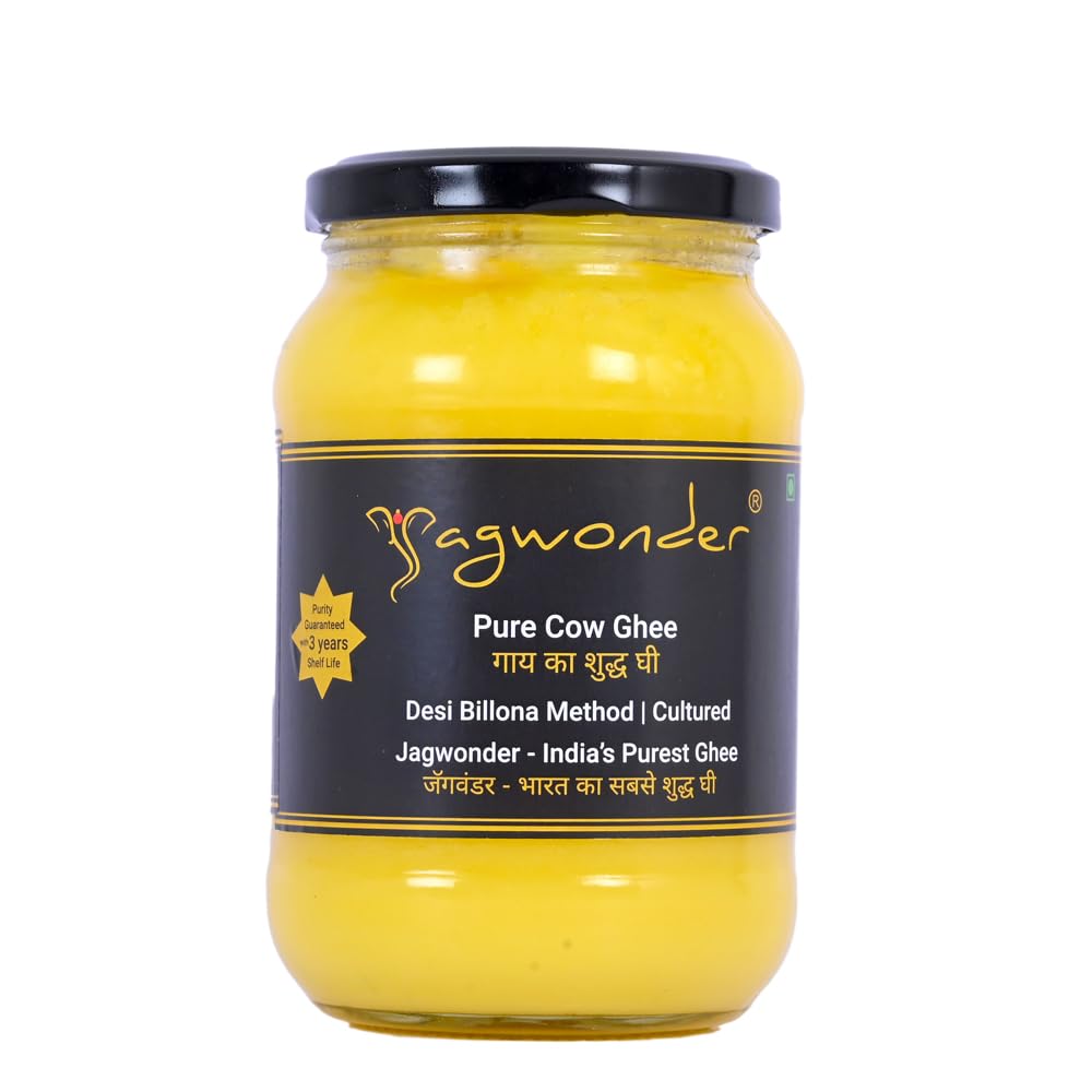 Jagwonder Pure Cow Ghee, 500 ml, Billona Method, Cultured, Treated with Tulsi Basil, Made in Small Batches, 3 Years Shelf Life, inhouse Pure Cow Ghee, Jaggery and Cold Pressed oil making in own facility.-image-41