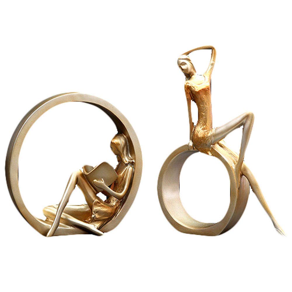 Statue de personnage abstrait 3D pour ambiance café et bureau moderne