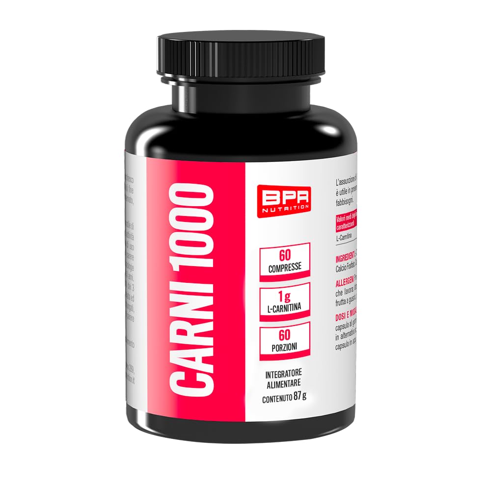 BPR Nutrition - Carni 1000 - Integratore di L- Carnitina in compresse