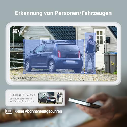EZVIZ HB90 2K+&2K+ Dual WLAN Überwachungskamera Akku Outdoor +8W Solarpanel – Ansicht 6