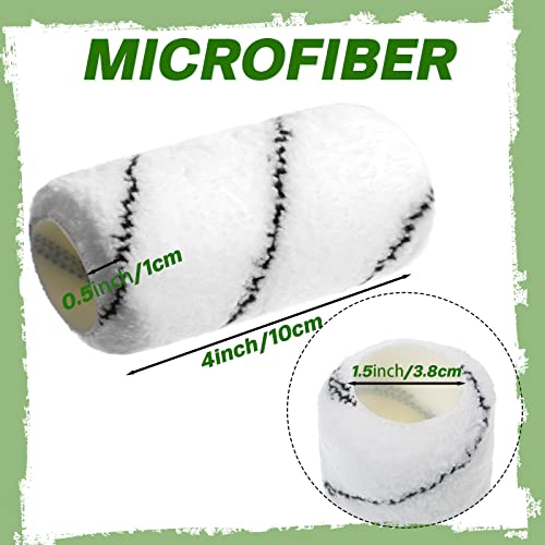 30 Pcs Paint Roller Covers Roller Naps Naps For Paint Roller Brush Paint Roller Sets Microfiber Paint Roller Covers For Roller Frame Home Painting Paint Roller Kit (4 Inch) #TOP1
