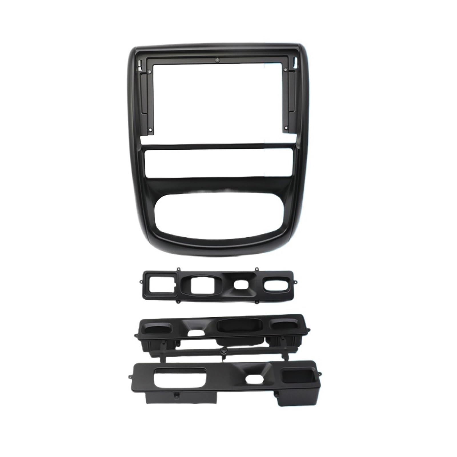 JKELPV Car Radio Frame Kit Fit For RENAULT DUSTER 2012-2018 9/10.1 Inch Car Radio Android MP5 Player Casing Panel Frame Fascia Radio adapter(2012-2014)