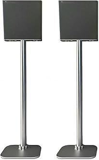 Speaker foor Stand Compatible with Sony BRAVIA Theater Quad Surround Sound System (HT-A9M2), Aluminum, Built-in Power Cord