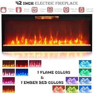 OKD Fireplace TV Stand for 85 TV 33 Tall Highboy Farmhouse Entertainment Center w 42 Electric Fireplace LED Light Rustic Media Console wSliding Barn Door for Living Room Reclaimed Barnwood