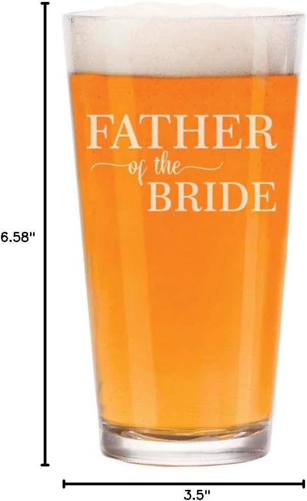 MIP 16 oz Beer Pint Glass Gift Father Of The Bride