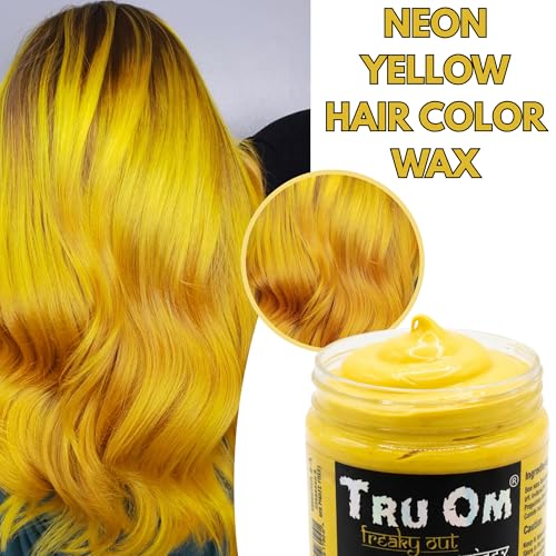 Image of Temporay Hair Color Wax | Metallic Shine | For Men & Women | DIY Instant Hair Color | Temporay Color 1 Day 1 Wash | No Ammonia, Bleach & Damage | Yellow - 100 gram