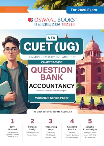 Oswaal NTA CUET (UG) Chapter-wise Question Bank Accountancy For 2...