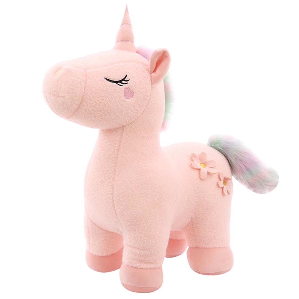 LGQHCE Unicornio Peluche, 35CM Almohada de Peluche Unicornio Suave, Regalos Unicornio Gigante de Peluche para Niñas