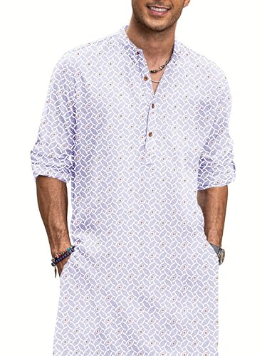 Image of BE ACTIVE Cotton Kurta for Men | Traditional and Classy Design | Indian Kurta | Full Sleeve Kurta