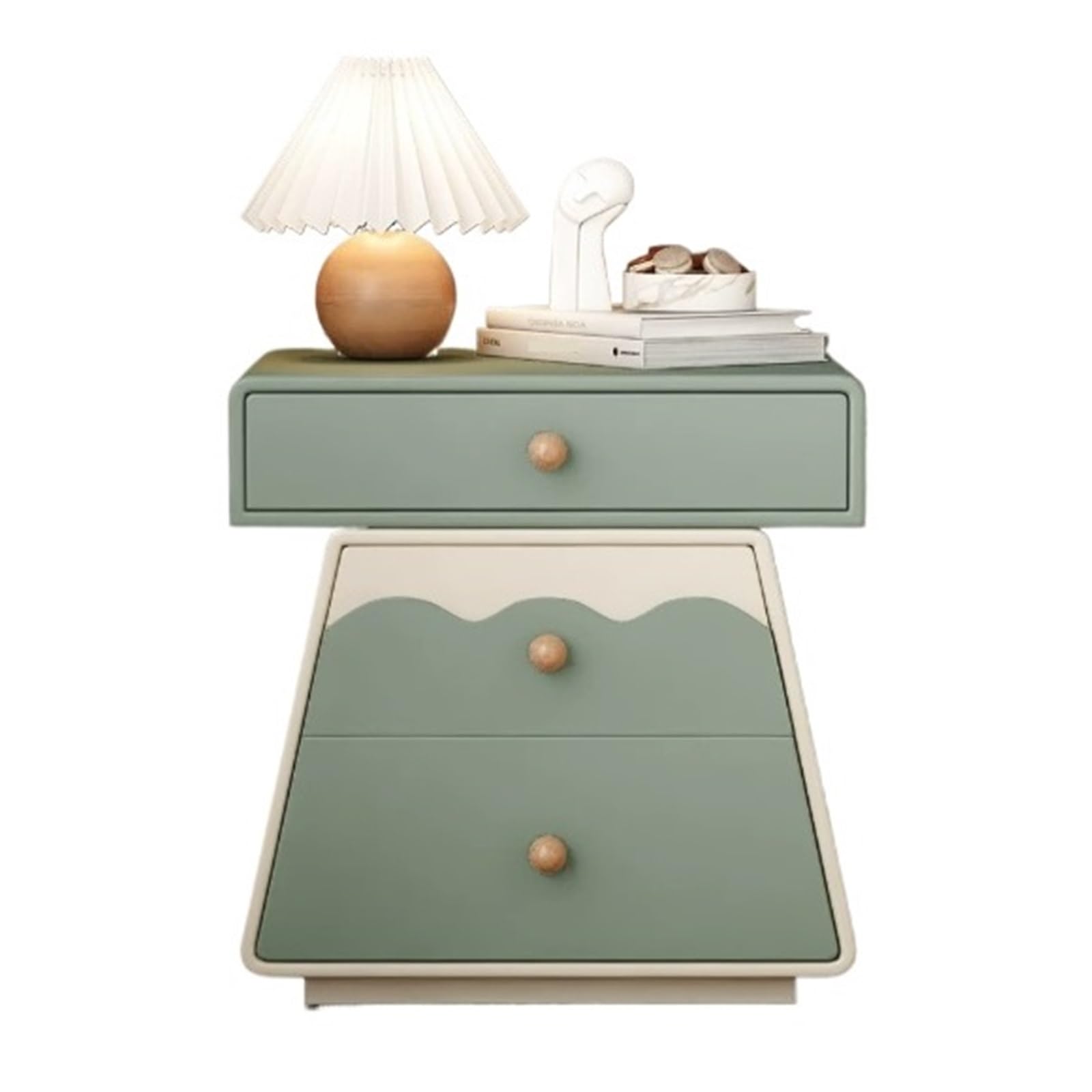 HLHLOP777 Nightstand This Bedroom Nightstand Features A Compact Design With A Vintage Style Bedroom Furniture(Green,Small)