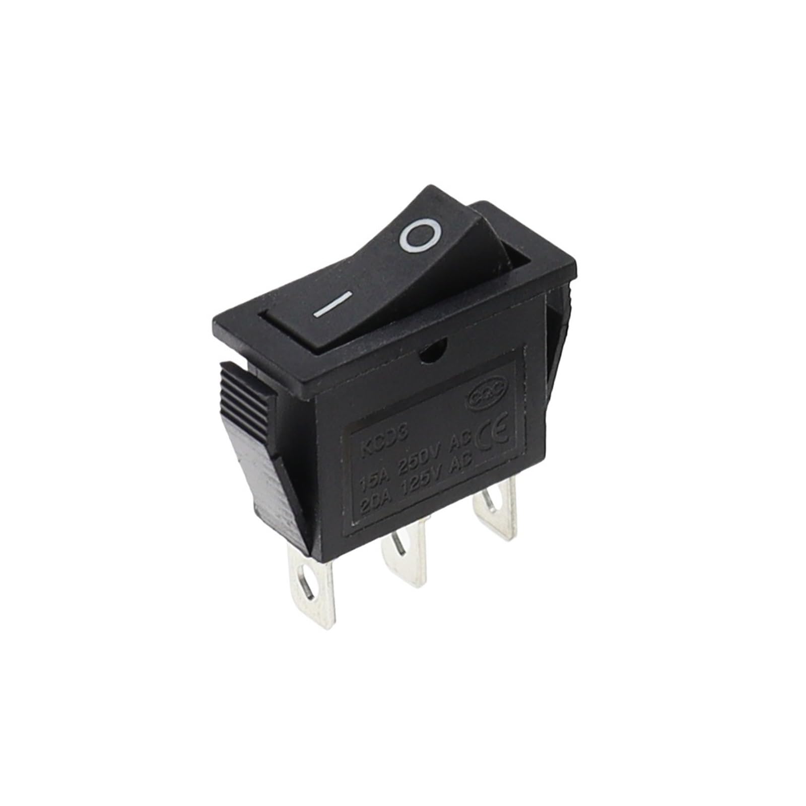 10-pozycyjny przełącznik kołyskowy KCD3 3-pinowy do urządzeń elektrycznych ze światłem, 16 A 250 V / 20 A 125 V AC (czarny)