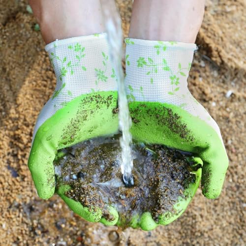 Image of HASTHIP 2 Pairs Gardening Gloves for Women, Anti-Slip Palm, Breathable